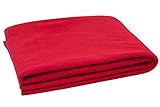 ZOLLNER Kuscheldecke, 130x170 cm, Fleece, Mikrofaser, rot