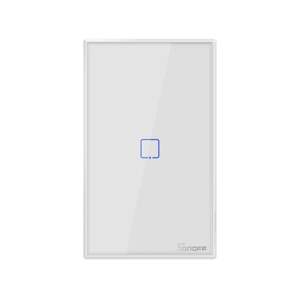 Vetrineinrete® Interruttore smart 1 canale controller da remoto wireless wifi placca touch domotica (Bianco)