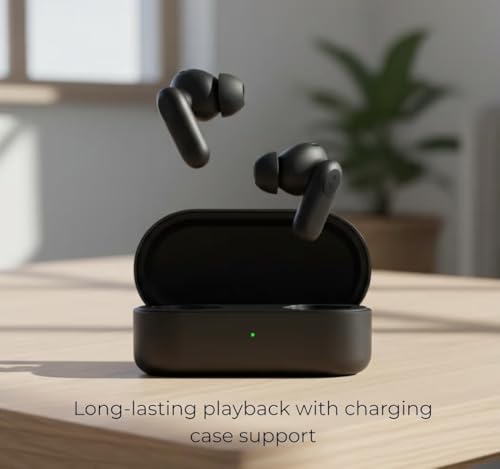 Image of Bluetooth Earbuds Compatible with Oneplus Buds 2R, Touch Sensor, Rich Sound Output Black (AS-2R)