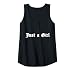 Womens Just A Girl Gothic Blackletter Design Aesthetic Tank Top