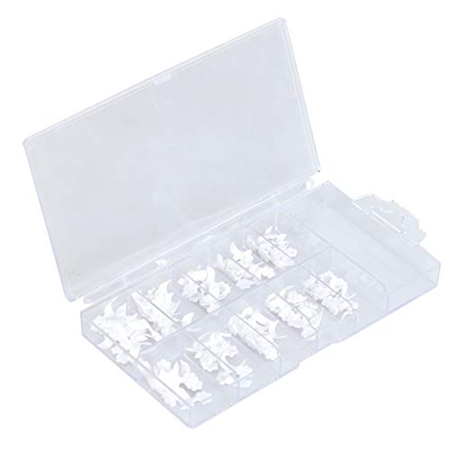 SALOCY French Style Short Nail Tips White False Nail Art Tips Manicure DIY Nail extension Tip,100Pcs
