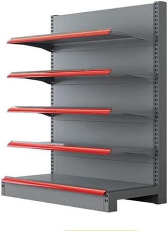 5-Shelf Gondola Display Rack for Retail, Grocery, Convenience Stores & Office Supplies - Wall-Mounted Shelving Unit (120cm x 165cm) - Maximize Visibility & Sales