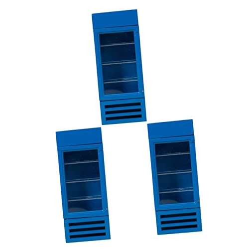 ibasenice 3 Peças De Geladeira Simulada Acessórios Enfeitados Miniture Móveis De Casa Mini Geladeira