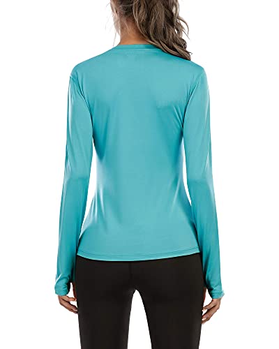 (Size: S) Womens Upf 50+ Long Sleeve Workout Running Shirts Quick Dry Outdoor Uv Sun Protection T-Shirt #TOP7