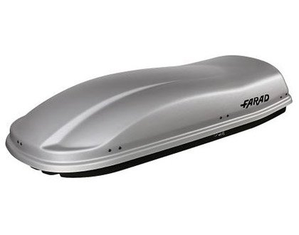 Farad AU85FL30+AZ03030019 - Box da Tetto Marlin 480 LT Grigio + Barre PORTATUTTO Lux in Alluminio per Auto con Railing O Profili INTEGRATI