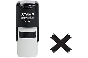 Designed X-Mark Self Inking Rubber Stamp
