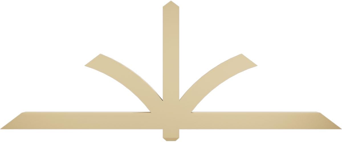84"W x 31 1/2"H x 4"D x 4"F, 9/12 Pitch, Redmond Signature Urethane Gable Bracket, Primed Tan