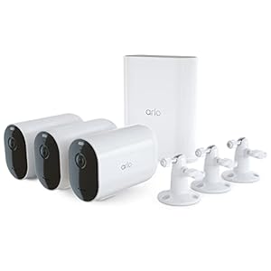 Arlo Pro 5S 2K XL Spotlight Camera – Wireless Home Security Camera with Spotlight, Longer Battery Life, Color Night Vision, Dual-Band Wi-Fi & 2-Way Audio – White, 3 Pack, VMS4362P