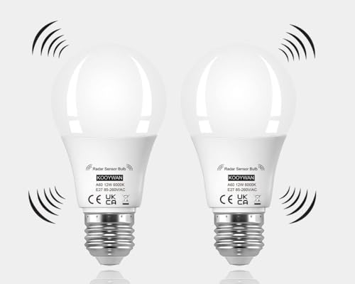 Lampadine LED 12W 6000K con sensore movimento E27