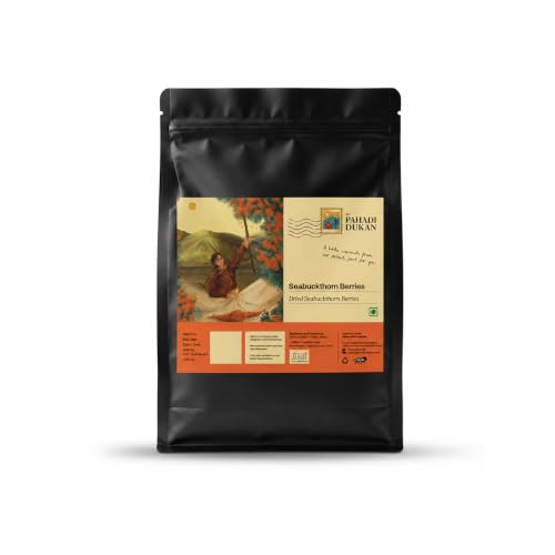 Image of My Pahadi Dukan Dried Sea Buckthorn Berries 250g, Himalayan Superfood, Rich in Vitamin C, Omega 3 6 7 & 9, Boosts Immunity, Skin & Heart, No Additives, Seabuckthorn Dry Berries