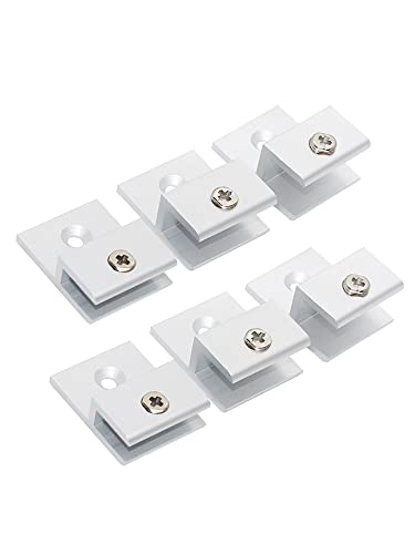 tooloflife H-förmige Glasklemmen mit verdickten Klemmarmen, Aluminium-Glashalterung, kein Bohren, 7–9 mm