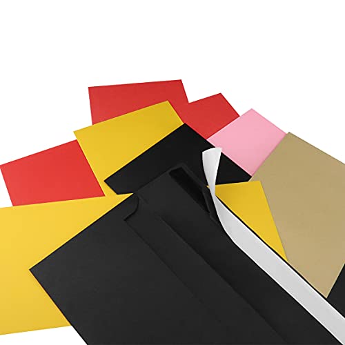 45-Pack-10-Self-Seal-Business-Envelopes-4-18-X-9-12-Inches-Square-Flap-Envelopes-with-Peel-Seal-Assorted-Colors-Windowless-45-Count