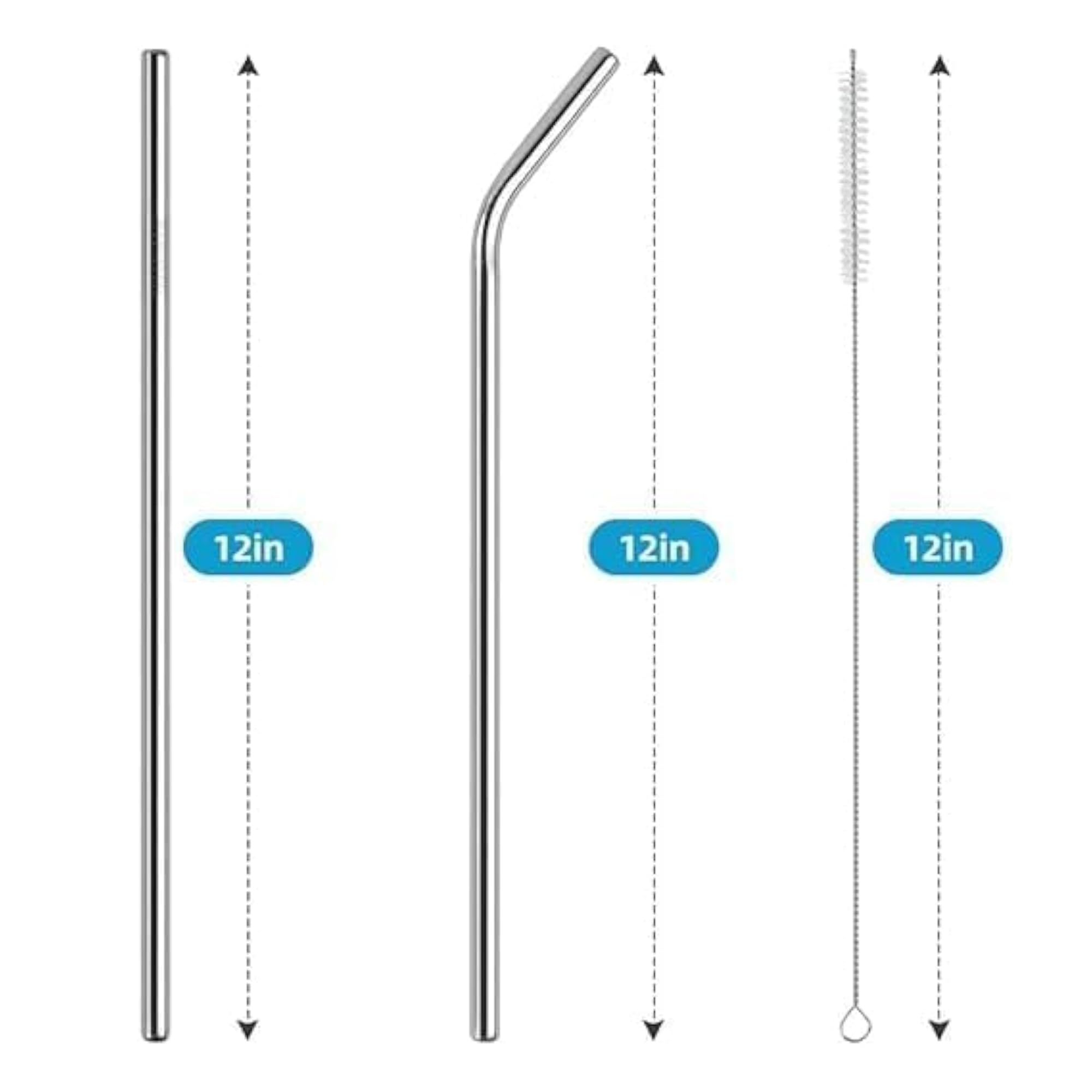 Stainless Steel Replacement Straws for Stanley Cup, 12 Inch