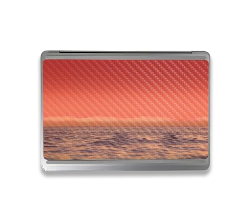 Image of MightySkins Carbon Fiber Skin Compatible with Microsoft Surface Laptop Studio 2 (2023) Full Wrap Kit - Red Horizon | Protective, Durable Textured Carbon Fiber Finish | Easy to Apply | Made in The USA