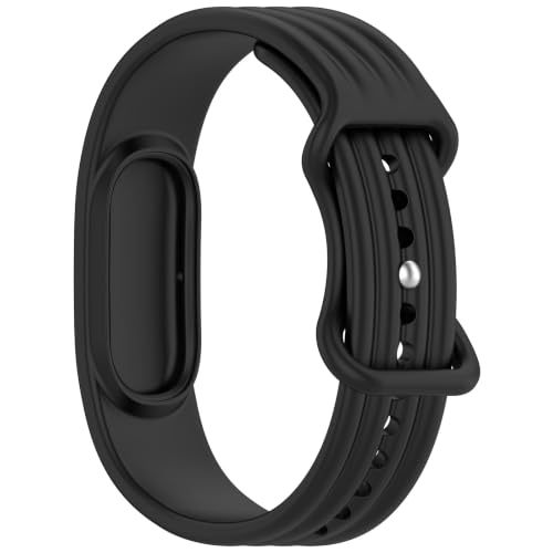 BoerHang Armband Kompatibel mit Google Fitbit Air, Silikon-Sport-Fitness-Uhrenarmband, Wasser- und Schweißfest.(Schwarz)