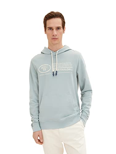 TOM TAILOR Herren 1035531 Sweatshirt, 28129 - Light Ice Blue, L