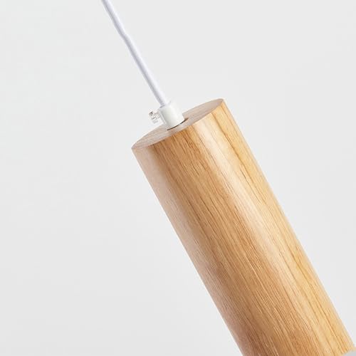 Lámpara colgante minimalista de madera con iluminación LED premium 6