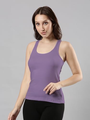 Image of Femmora Body Hugging Waist Length Camisole, Solid, Soft and Comfortable Cotton Fabric with Racer Back, for Women,Pack of 1
