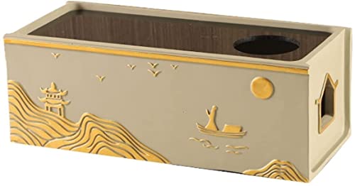 Beige Resin Cable Management Box – Multiple Openings