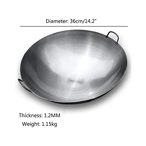 Wok de Hierro Fundido 14 pulgadas Antiadherente Zanotva miniatura 2