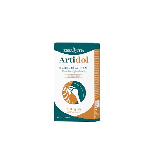 ERBA VITA Artidol 60 Capsule integratore alimentare a base di Boswellia e Artiglio del Diavolo, per un'azione mirata sulla funzionalità articolare