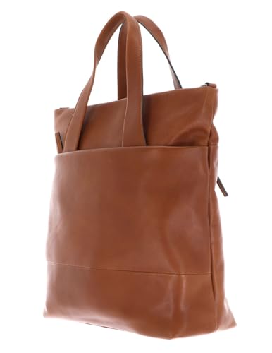 Bolso shopper Leonhard Heyden Hamburg de cuero marrón con compartimento para portátil 7088 2