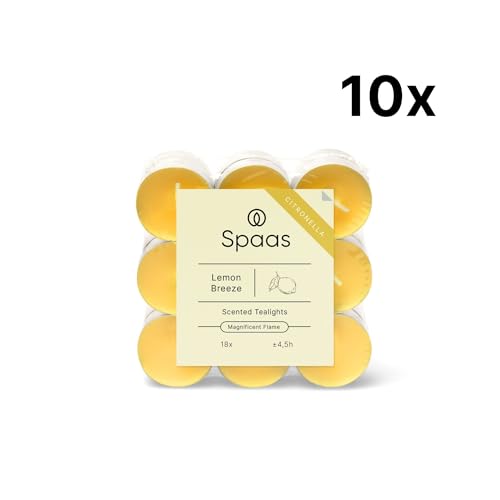 Bougies chauffe-plats citronnelle Spaas jaune clair Lemon Breeze x180 - 3
