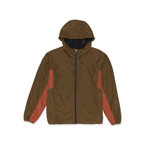 Image of Volcom Men's Wavern Water-resistant Windbreaker Jacket - Zip-up With Adjustable Hood