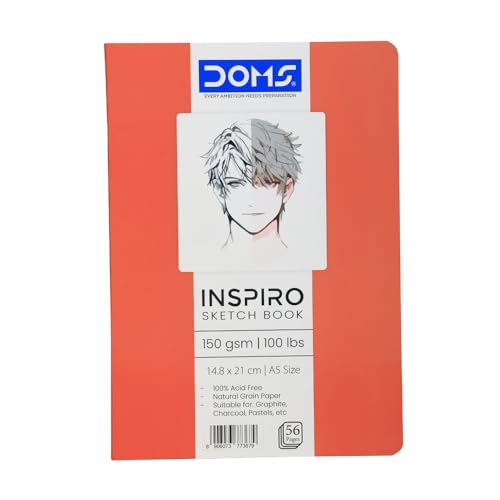 Image of Doms A5 INSPIRO Sketch Book | Binding : Soft Cover Pinning | 56 Pages | Pack of 4 books