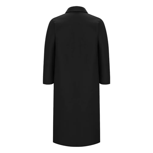 TANGNADE Winter Coats for Women Long Length Wool Jackets Notch Lapel Single Breasted Trendy Casual Long Pea Trench Coat4