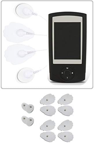 TENS Unit 16 Modes Pain Relief Portable Electro Massage Therapy Device Pulse Impulse Massage Black Device Extra (8+4) Replacement Pads