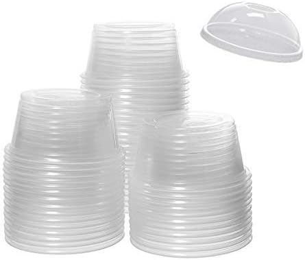 SOHAPY 30 pack 10 oz Clear Plastic Cups Dessert fruit Parfait Cups Bowls with Dome lids Disposable Serving Bowl for Salads Fruits jello Parfaits Desserts ice cream water sodas containers