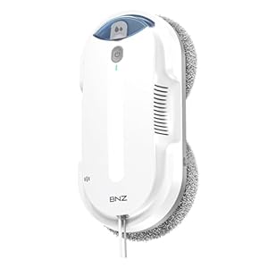 BNZ Window Cleaning Robot, K1, White, Fensterreinigungsroboter - Automatisches Zwei-Wege-Sprühsystem mit dreifachem Sicherheitssystem, intelligenter Navigation, Fernbedienung