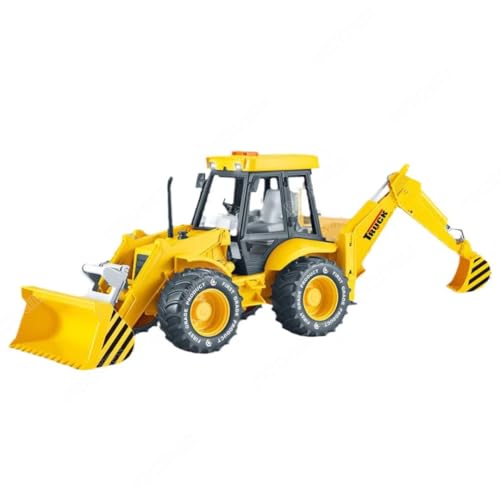 Image of Big Size 2 in 1 Excavator and Bulldozer Toy for Kids | JCB Construction Truck with Light, Sound & Movable Arm | Friction Powered Vehicle