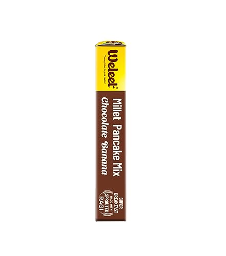 Image of Weleet Millet Pancake Mix Powder Combo | Mango Vanilla & Chocolate Banana Flavour | 0% Maida, Gluten-Free, Diabetic Friendly - 200 gm Each (Pack of 2)