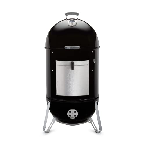 Image of Weber Smokey Mountain Cooker 22-Inch Charcoal Smoker - Outdoor BBQ Smoker with Dual Cooking Grates, Porcelain‑Enameled Kettle & Temperature Control Dampers
