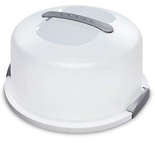 Sterilite 2008004 White, Pack Of 2 Cake Server, Fits Sizes, Clear #TOP1