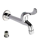 HARPOON Wall Mounted Balcony Mop Sink Faucet Brass Single Handle Cold Garden, Laundry Utility Faucet