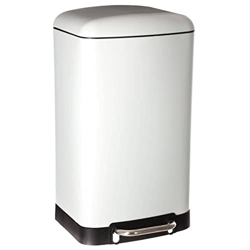 Poubelle métal blanc 30L au design épuré et finitions durables