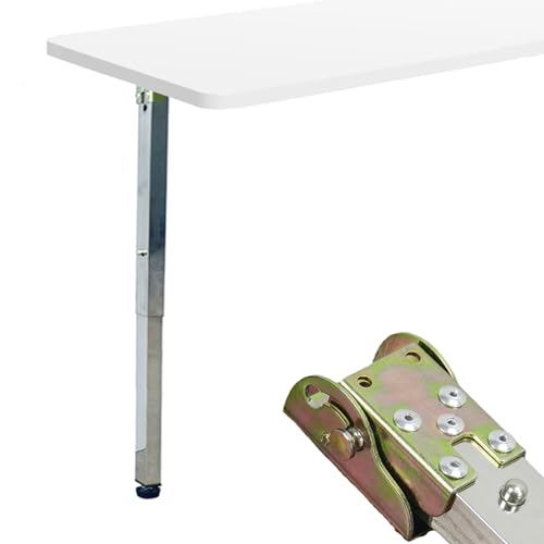 YRthongXy Patas de mesa plegables, patas de soporte ajustables para muebles, patas telescópicas de acero inoxidable, patas plegables de repuesto para mesa elevadora, 1 pieza (113 cm/44,5')