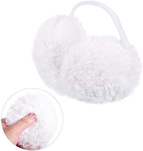 Baby Winter Beanie Hat Scarf Toddler Earmuffs Mittens Socks, 5 Pieces Baby Winter Warm Set (White)