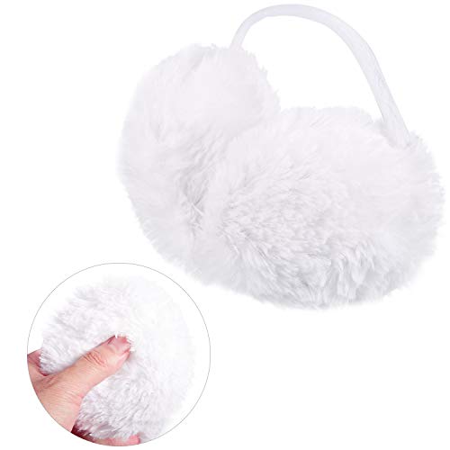 Baby Winter Beanie Hat Scarf Toddler Earmuffs Mittens Socks, 5 Pieces Baby Winter Warm Set (White) #TOP3