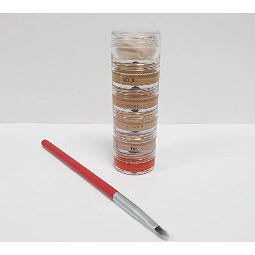 Veil Cover Cream Veins Concealer & Colour Corrector Stack with Setting powder & Brush (Medium)