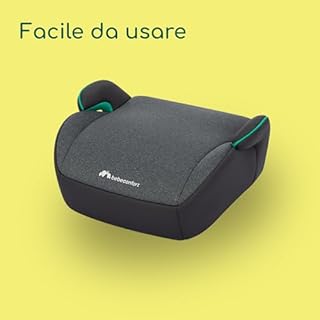 Bebeconfort Manga i-Safe Rialzo Auto, Alzatina auto per bambini 6-12 anni, 128-150 cm, Seggiolino auto leggero e compatto, Seduta imbottita, Tinted Graphite