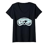 Mujer Buceo y submarinismo con tubo y esnórquel Camiseta Cuello V