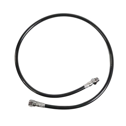 Scuba Choice Kevlar Fiber High Pressure Hose for SPG and 1st Stage Gauge - 33-Inch Black, 5000 PSI, Durable Nylon & Kevlar, 285kgf Tensile Strength, Compatible with Regulators