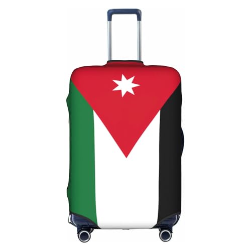 Housse protection élastique valise drapeau jordanien blanc extensible