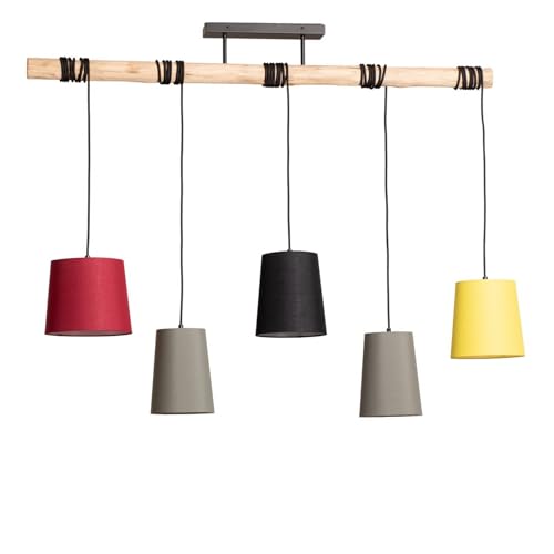 Suspension en tissu Amilia Lindby marron à intensité variable