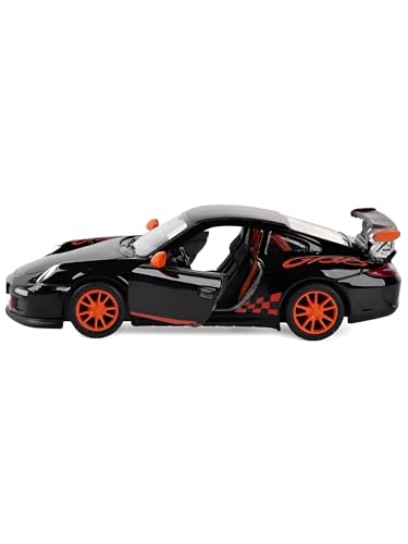 Image of 1:36 Porschee GT3 RS 2010 Alloy Sports Car Model - Diecast Metal Pull Back Toy with Openable Doors, Inertia Action, Collectible Car for Kids & Adults-Black