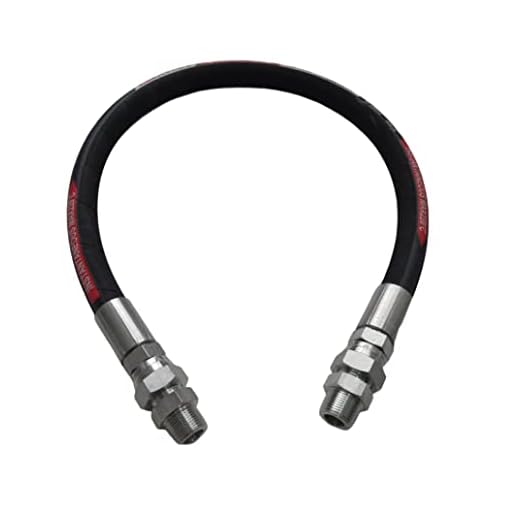 Upgraded Compressor Jumper Hose, High-Temperature 320°F, 3/4" x 40"Length, 3/4" NPT Male Connector, Both Sides Fittings Rotate Freely, 700 PSI